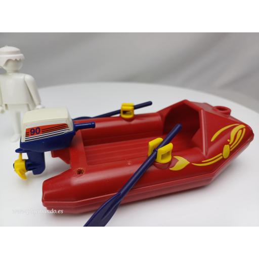 PLAYMOBIL LANCHA ROJA BARCA [3]