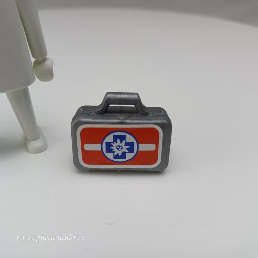 PLAYMOBIL MALETA GRIS MEDICO