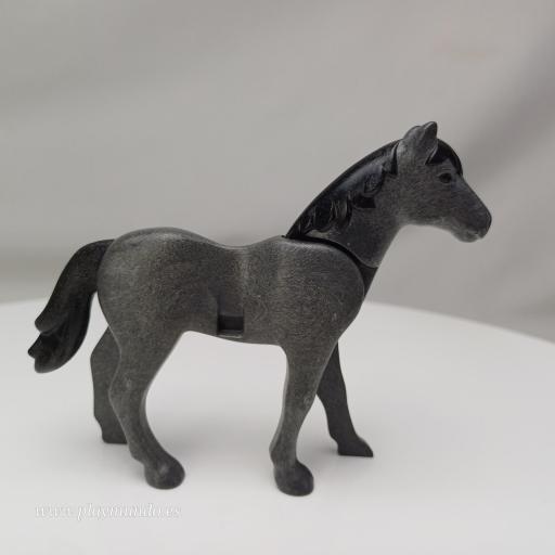 PLAYMOBIL CABALLO GRIS OSCURO mod0595