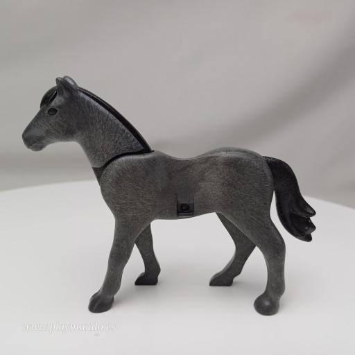 PLAYMOBIL CABALLO GRIS OSCURO mod0595 [1]