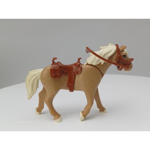 PLAYMOBIL CABALLO  MARRON CON MONTURA MOD090 [1]