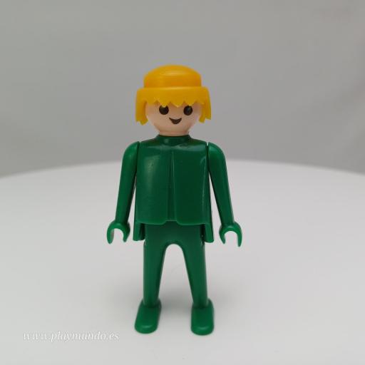 PLAYMOBIL MUÑECO CLICK VERDE RUBIO MANOS FIJAS