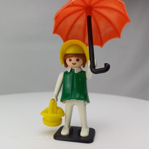 PLAYMOBIL 3345 DAMA OESTE CON PARAGUAS (AÑO 1976 - 1978) [0]
