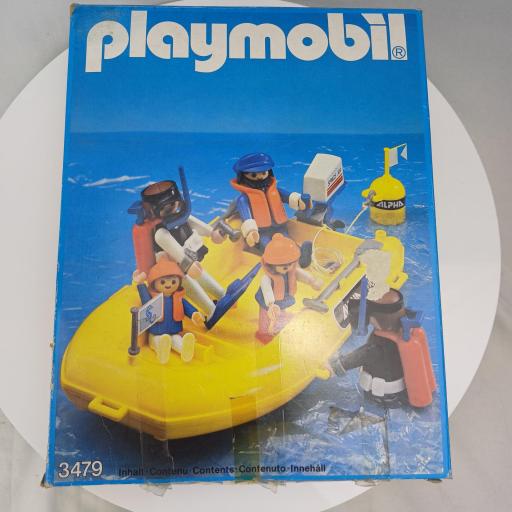 PLAYMOBIL 3479 SUBMARINISTAS CON LANCHA  (VERSION 1, AÑO 1984 - 1988) [4]