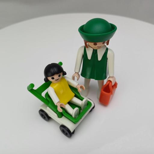 PLAYMOBIL 3597 MUJER CON NIÑA Y COCHECITO (AÑO 1981 - 1985) [0]
