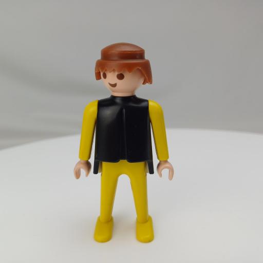 PLAYMOBIL MUÑECO CLICK NEGRO AMARILLO,  CASTAÑO