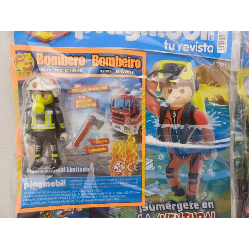 PLAYMOBIL REVISTA BLUE Nº82  BOMBERO mod B ( JULIO 2025)  [1]