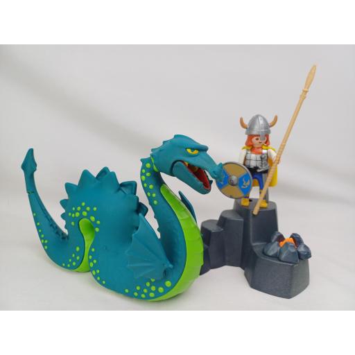 PLAYMOBIL 3155 DRAGON MARINO Y VIKINGO (AÑO 2002 - 2006)