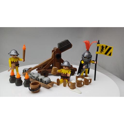 PLAYMOBIL 3653 CATAPULTA CON SOLDADOS MEDIEVAL (AÑO 1993)