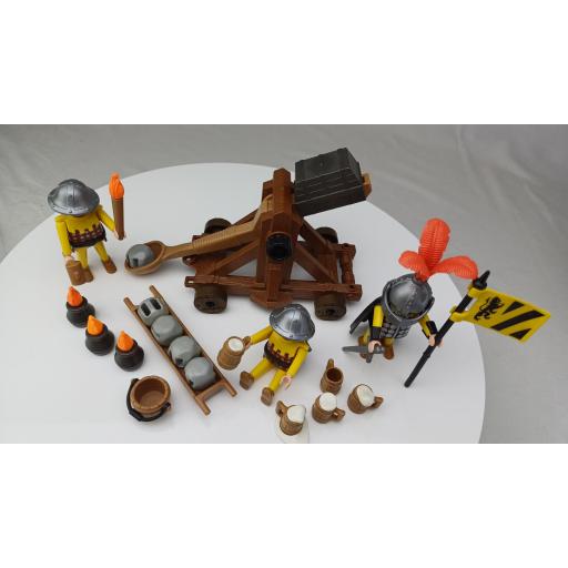 PLAYMOBIL 3653 CATAPULTA CON SOLDADOS MEDIEVAL (AÑO 1993) [0]