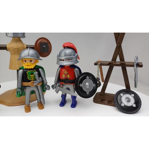 PLAYMOBIL 3668 ENTRENAMIENTO TORNEO MEDIEVAL CABALLEROS (AÑO 1993 - 2004) [1]