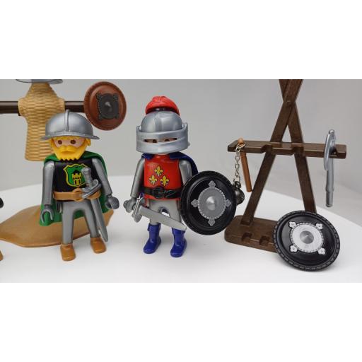 PLAYMOBIL 3668 ENTRENAMIENTO TORNEO MEDIEVAL CABALLEROS (AÑO 1993 - 2004) [2]