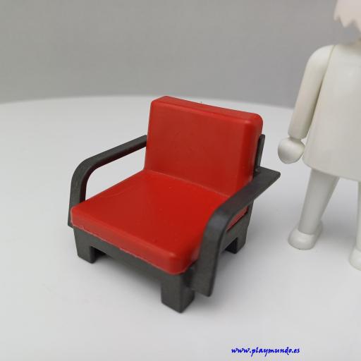 PLAYMOBIL SILLON MARRON ROJO