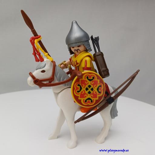 PLAYMOBIL 4926 GUERRERO MONGOL CON CABALLO (AÑO 2010)