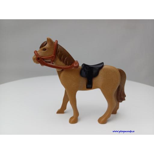 PLAYMOBIL CABALLO  MARRON OESTE MEDIEVAL MOD068