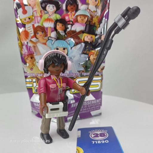 PLAYMOBIL SERIE 28 CHICAS TECNICO DE SONIDO REPORTERA [1]