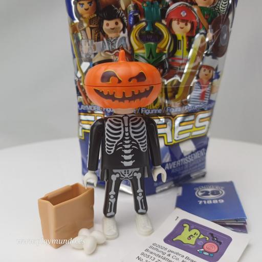 PLAYMOBIL SERIE 28 CHICOS DISFRAZ HALLOWEEN CALABAZA ESQUELETO