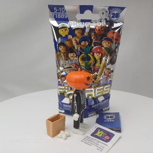 PLAYMOBIL SERIE 28 CHICOS DISFRAZ HALLOWEEN CALABAZA ESQUELETO [1]