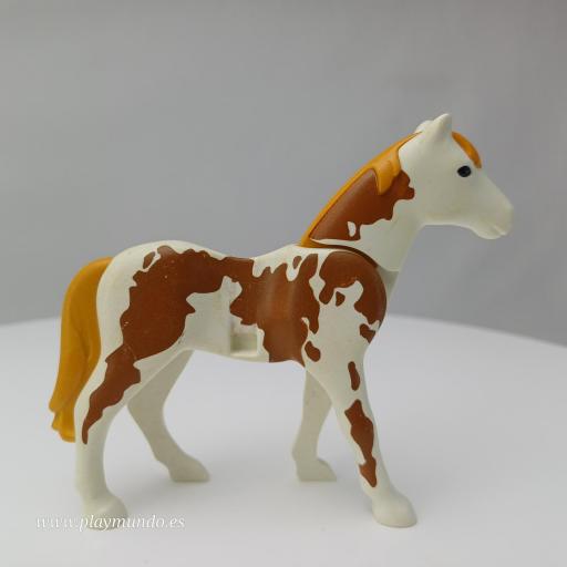 PLAYMOBIL CABALLO BLANCO MANCHAS MARRONES (DESGASTE) [1]