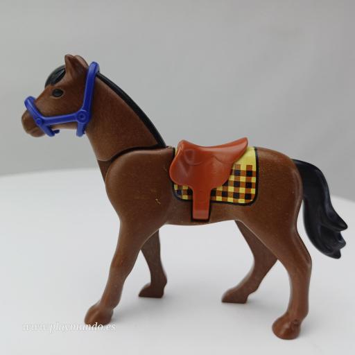 PLAYMOBIL CABALLO MARRON CON MONTURA (LEER DESCRIPCION) [2]