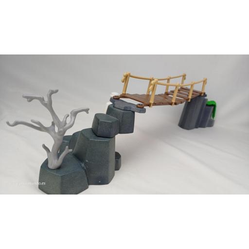 PLAYMOBIL PUENTE SOBRE ROCAS DIORAMA  [2]