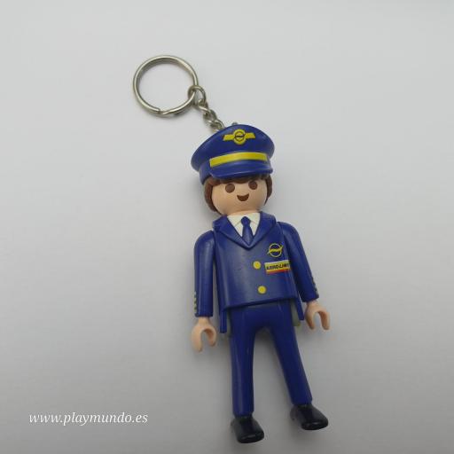 PLAYMOBIL 7611 LLAVERO PILOTO AVION (AÑO 2001)