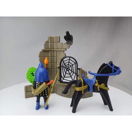 ​​PLAYMOBIL 3899  JINETE MEDIEVAL ENCAPUCHADO (AÑO 1997 - 2001) [1]