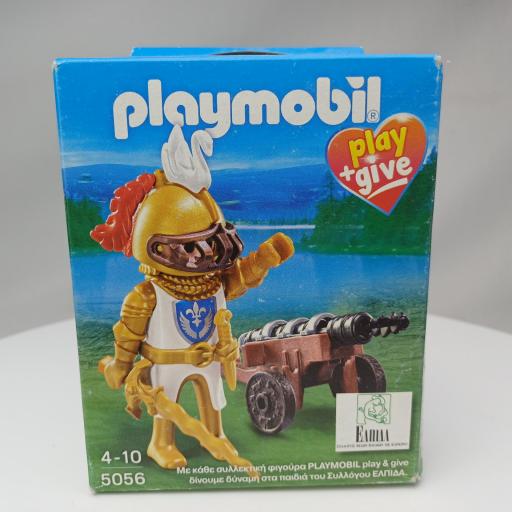 PLAYMOBIL 5056 PLAY & GIVE  CABALLERO DEL CISNE  (AÑO 2012 - EDICION GRIEGA) CAJA CON DAÑOS