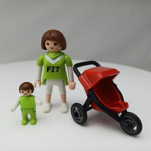 PLAYMOBIL 4697 SPECIAL MAMA CON NIÑO EN CARRITO (AÑO 2010) [1]