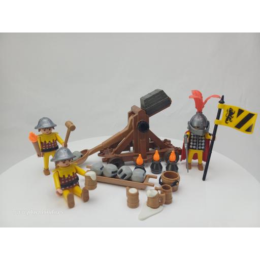 PLAYMOBIL 3653 CATAPULTA CON SOLDADOS MEDIEVAL (AÑO 1993)