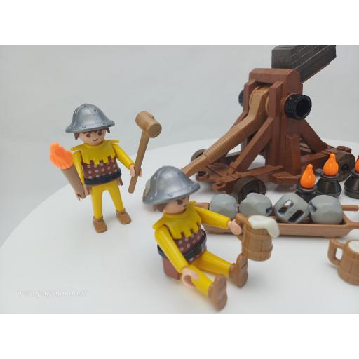 PLAYMOBIL 3653 CATAPULTA CON SOLDADOS MEDIEVAL (AÑO 1993) [3]