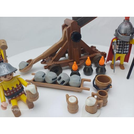 PLAYMOBIL 3653 CATAPULTA CON SOLDADOS MEDIEVAL (AÑO 1993) [4]