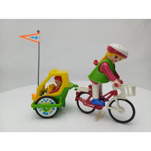 PLAYMOBIL 3068 BICICLETA CON CARRITO  (AÑO 1999) [1]
