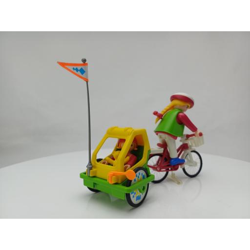 PLAYMOBIL 3068 BICICLETA CON CARRITO  (AÑO 1999) [2]