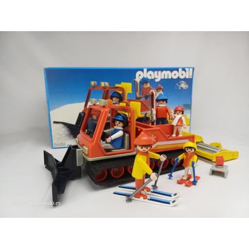 PLAYMOBIL 3469 QUITANIEVES CON ESQUIADORES (AÑO 1984 - 1992) 