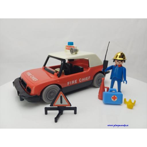 PLAYMOBIL 3216 COCHE DE BOMBEROS - FIRE CHIEF (AÑO 1977 - 1980)