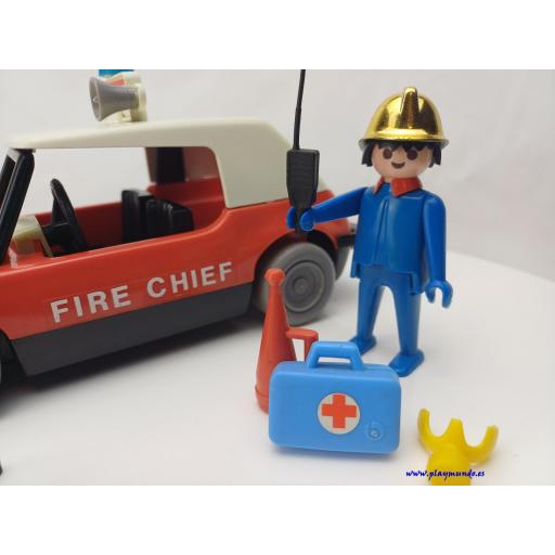 PLAYMOBIL 3216 COCHE DE BOMBEROS - FIRE CHIEF (AÑO 1977 - 1980) [3]