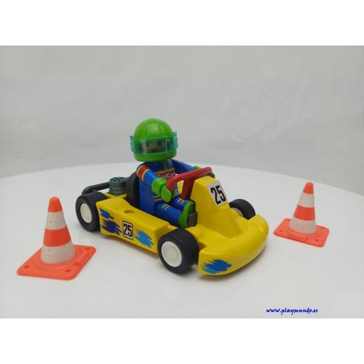 ​PLAYMOBIL 3013 KART CARRERAS CON PILOTO (AÑO 1998 - 2000)