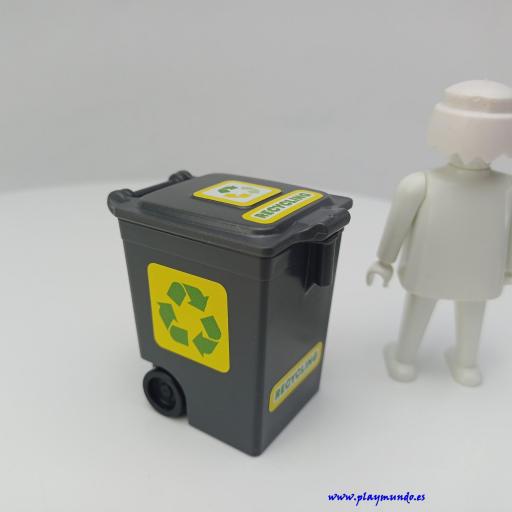 PLAYMOBIL CUBO CONTENEDOR DE BASURA  GRIS [0]