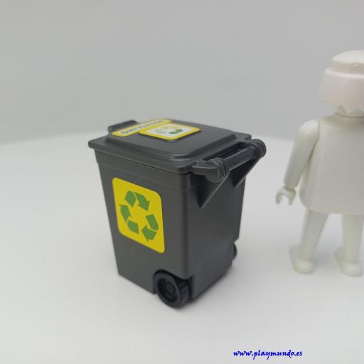 PLAYMOBIL CUBO CONTENEDOR DE BASURA  GRIS [1]
