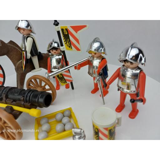 PLAYMOBIL 3482 CABALLEROS MEDIEVALES CON CAÑON (AÑO 1981-1993) [1]