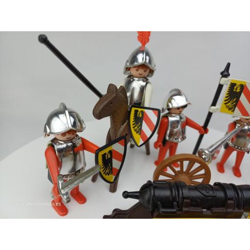 PLAYMOBIL 3482 CABALLEROS MEDIEVALES CON CAÑON (AÑO 1981-1993) [2]