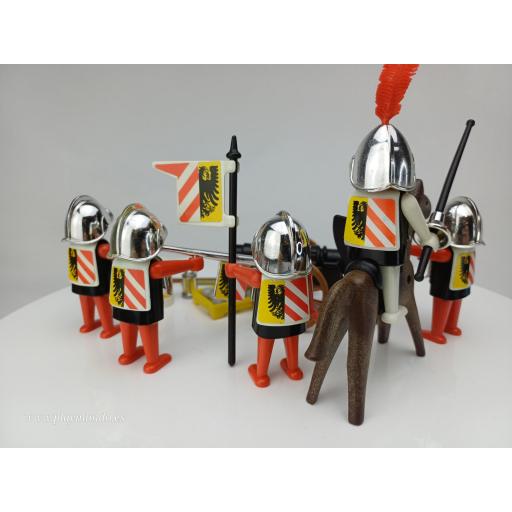 PLAYMOBIL 3482 CABALLEROS MEDIEVALES CON CAÑON (AÑO 1981-1993) [3]