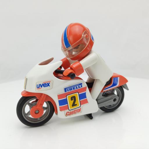 PLAYMOBIL 3303 MOTO DE CARRERAS (AÑO 1988-1993)