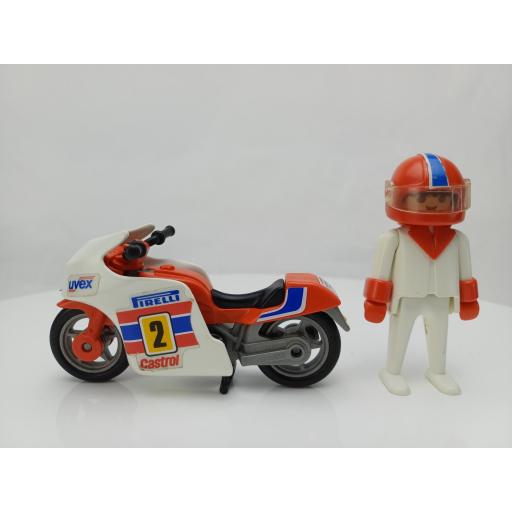 PLAYMOBIL 3303 MOTO DE CARRERAS (AÑO 1988-1993) [1]