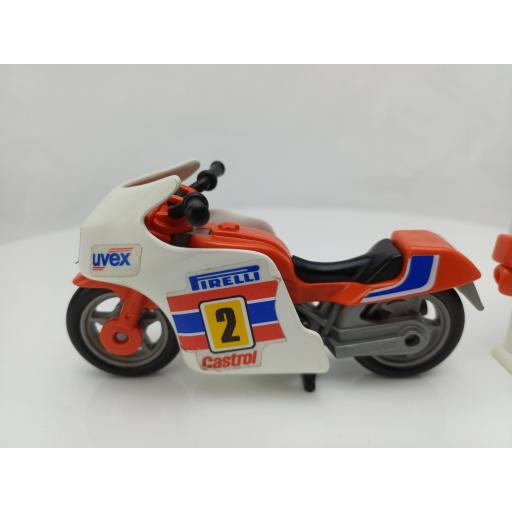PLAYMOBIL 3303 MOTO DE CARRERAS (AÑO 1988-1993) [2]
