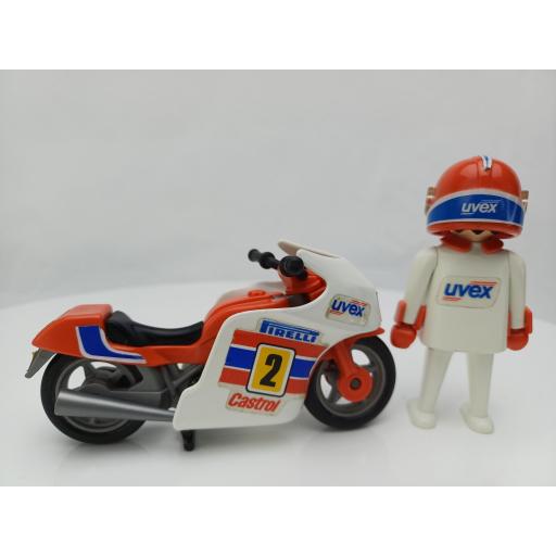 PLAYMOBIL 3303 MOTO DE CARRERAS (AÑO 1988-1993) [4]