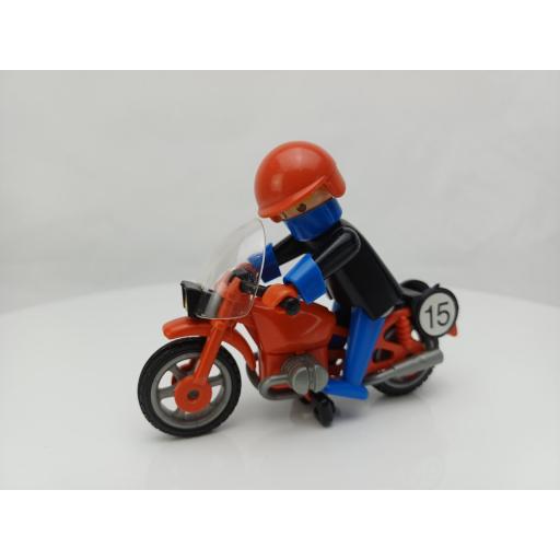 PLAYMOBIL 3565 MOTO DE CARRERAS (AÑO 1982 - 1988)