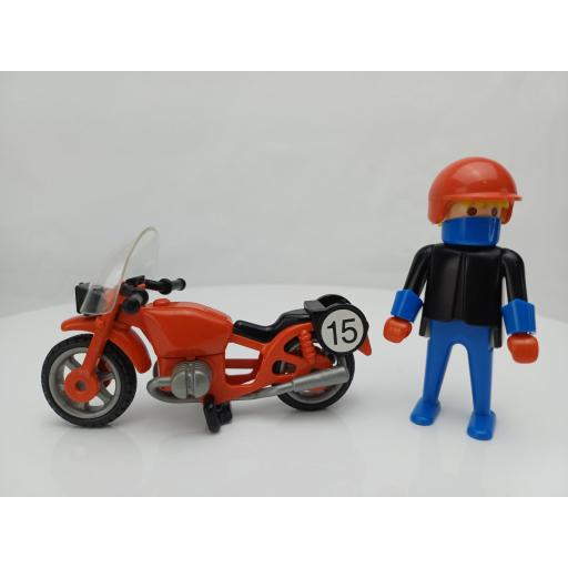 PLAYMOBIL 3565 MOTO DE CARRERAS (AÑO 1982 - 1988) [1]