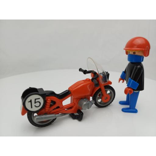 PLAYMOBIL 3565 MOTO DE CARRERAS (AÑO 1982 - 1988) [3]